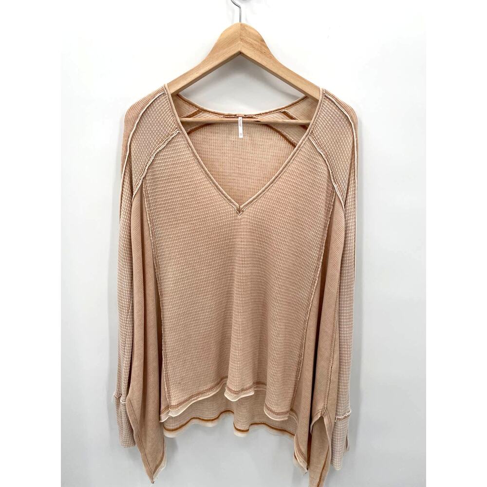 FREE PEOPLE Ribbed Tan Tunic // XS